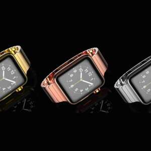 Apple Watch 24K Couro Gold