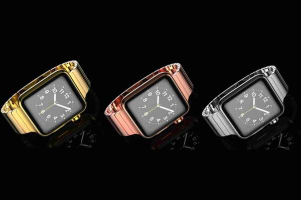 Apple Watch 24K Couro Gold